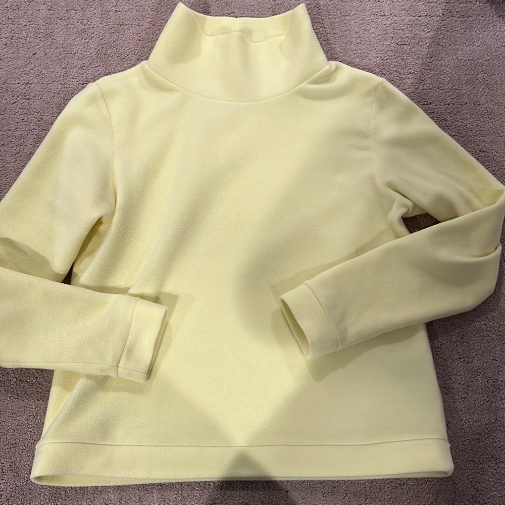 Dudley Stephens Pale Yellow Park Slope Fleece, Medium,  Excellent Condition